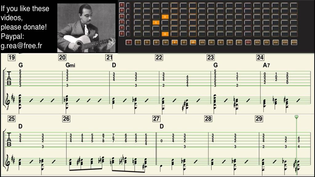 Django Reinhardt - Stephen's Blues - Guitar transcription - Gilles Rea