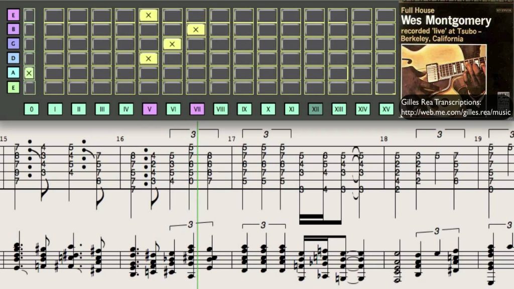 Wes Montgomery - I've Grown Accustomed To Her Face - guitar transcription - Gilles Rea