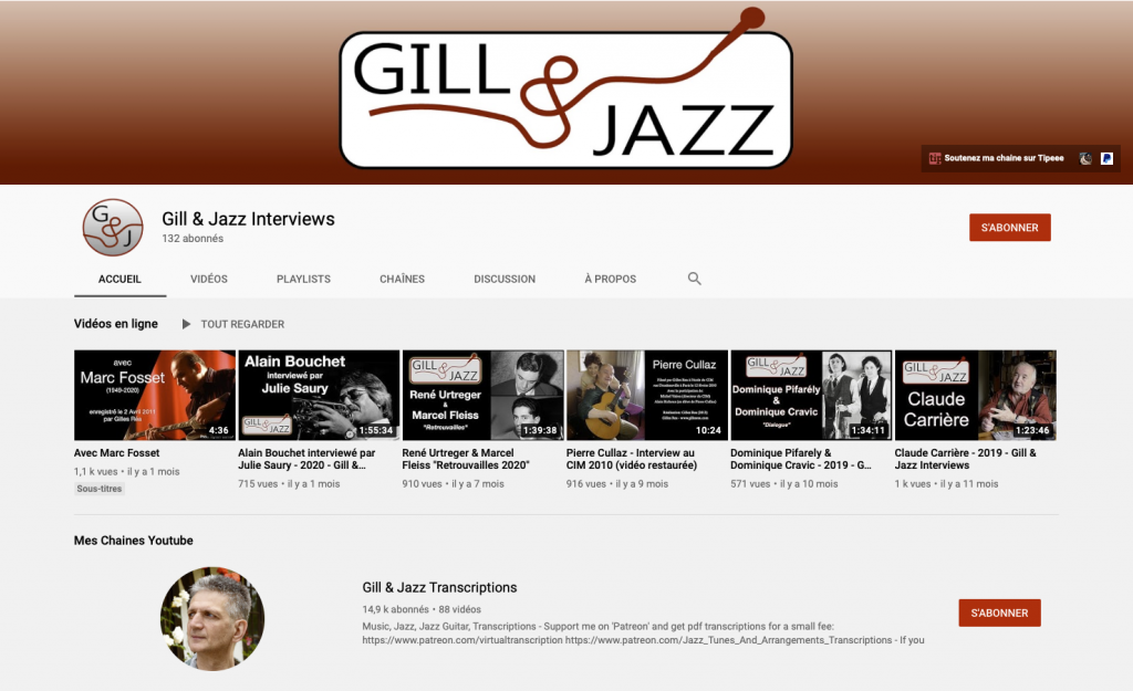 Gill Jazz interviews youtube